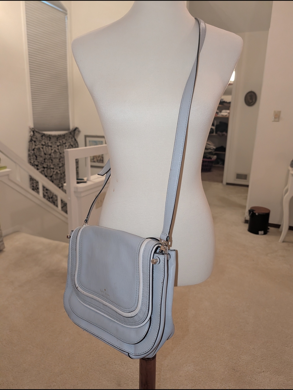 kate spade Gray Leather Crossbody Bag